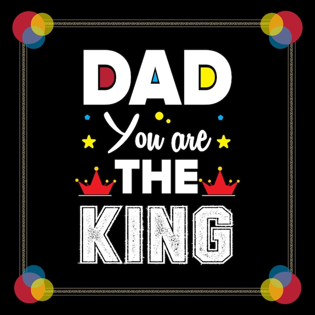 Happy fathers day typography and post card design