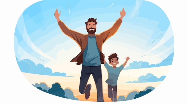 Vector happy fathers day vector illustration for dad celebration