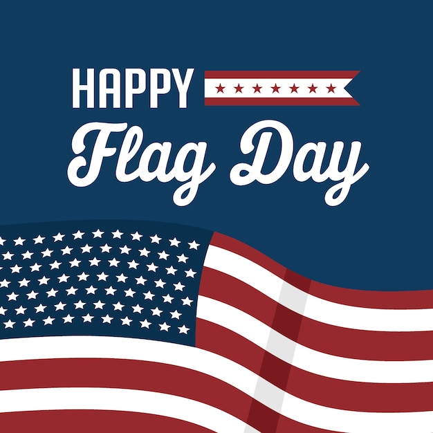 Happy flag day illustration