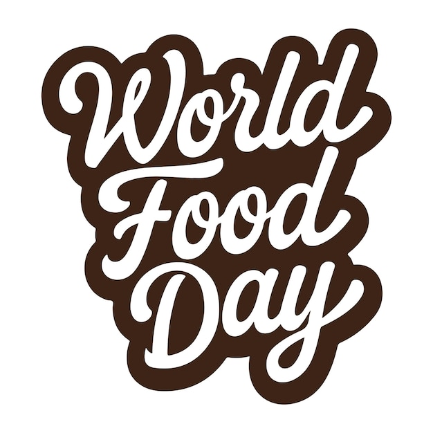 Happy Food Day Typography silhouette vector illustration