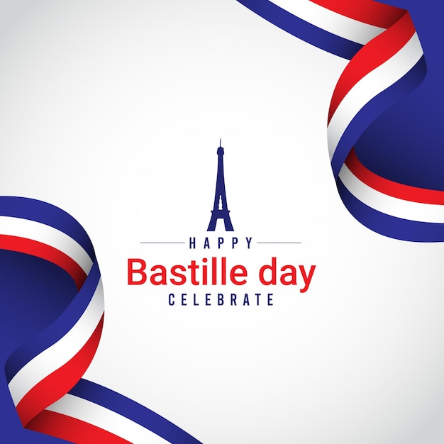 Happy France Bastille day celebrations   template.