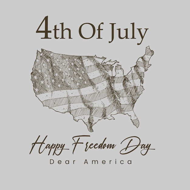 happy freedom day of America soicial media post