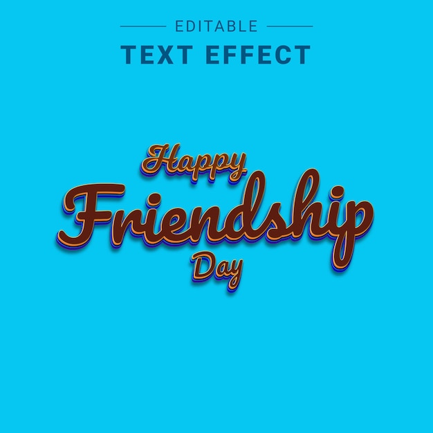 Happy Friendship Day 3D Text