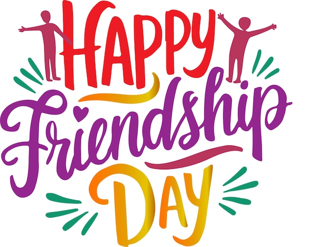 Vector happy friendship day art illustration