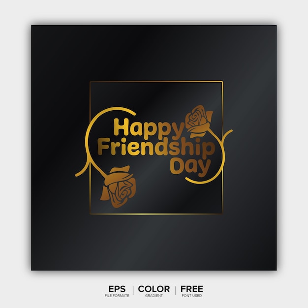 Happy friendship day artwork design vector