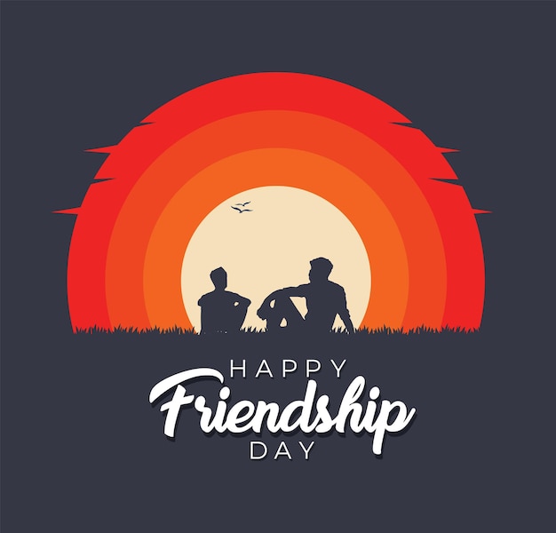 Happy friendship day background design