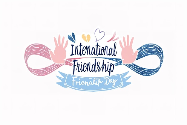 Vector happy friendship day on black background isolated lettering design for friendship day modern