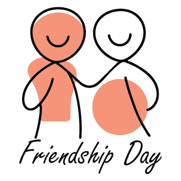 Happy Friendship Day Calligraphy Poster