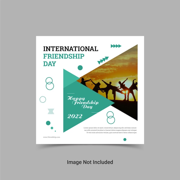 Happy Friendship Day Celebration Ad Banner Design Template