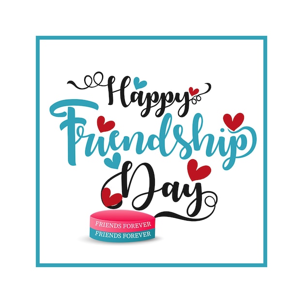 Happy friendship day celebration background