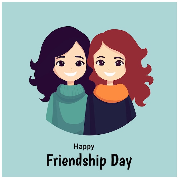 Happy Friendship Day Celebration Wishes Vector Design