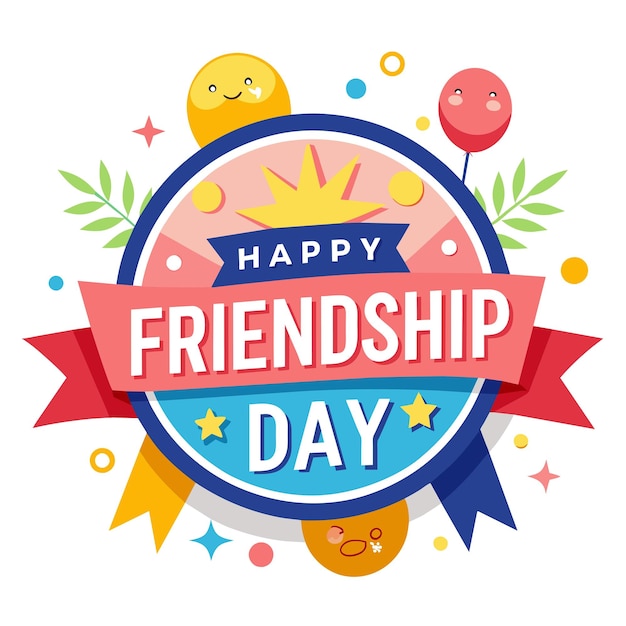 Happy Friendship Day Greeting vector illustration