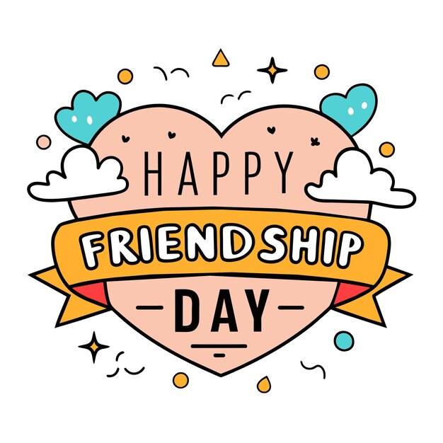 Happy Friendship Day Greeting vector illustration