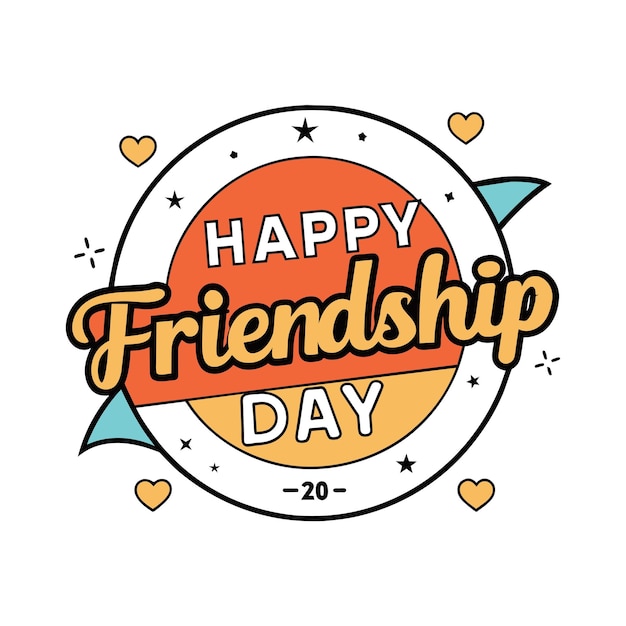 Happy Friendship Day Greeting vector illustration