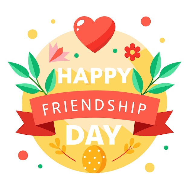 Happy Friendship Day Greeting vector illustration