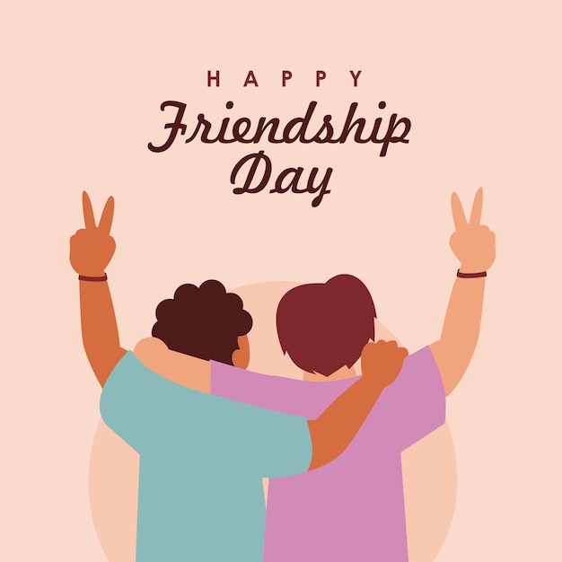 Happy friendship day post template