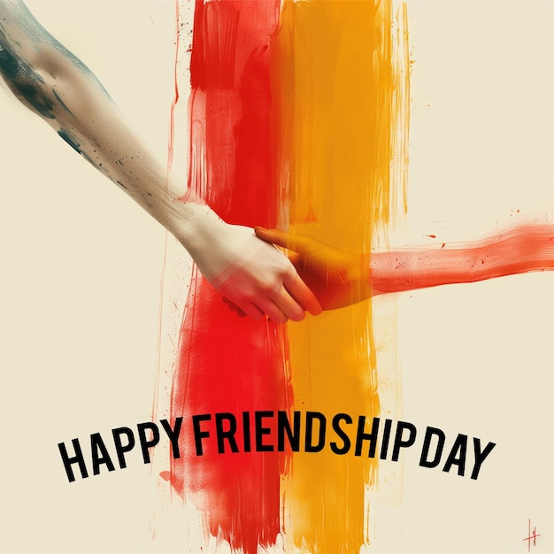 Vector happy friendship day poster design vector illustration