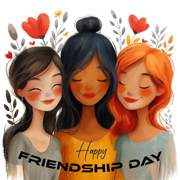 Happy friendship day poster design vector illustration