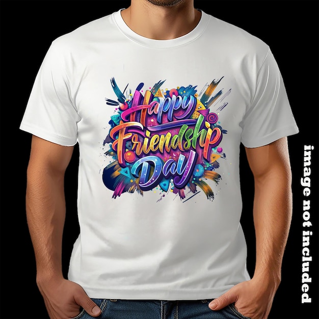 happy friendship day typography tshirt design vector artholiday