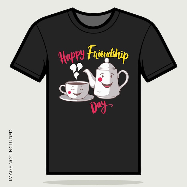 Happy Friendship Day Typography Vector T Shirt Design International Day of Friendship Happy Friendship day vector illustration with text