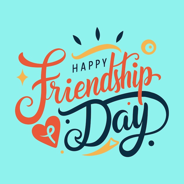 Vector happy friendship day typography