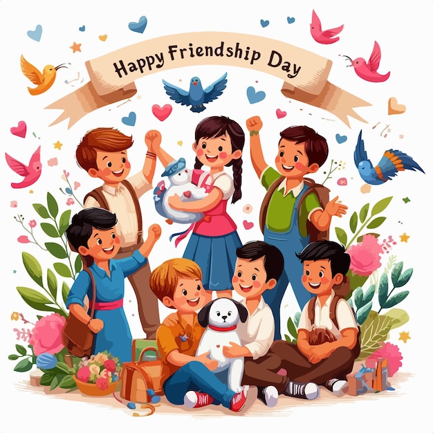 Happy Friendship Day vector image