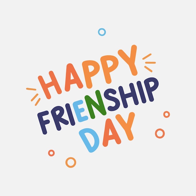 Vector happy friendship day vector typographic design happy friendship day lettering