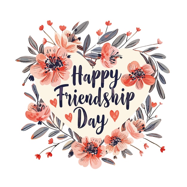 Vector happy friendship day