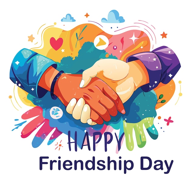 Vector happy friendship day