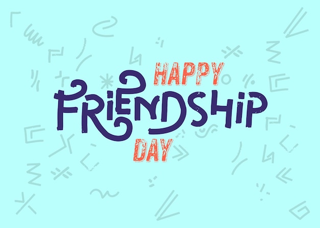 Vector happy friendship day