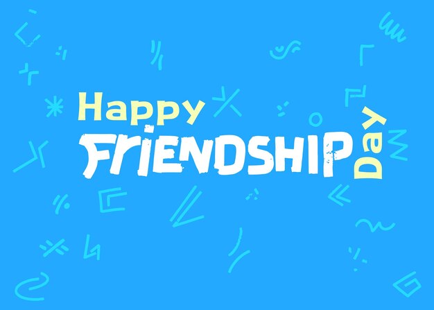 Vector happy friendship day