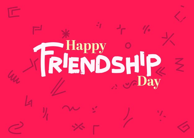 Vector happy friendship day