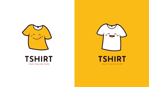 Happy fun tee tshirt maker logo brand icon template