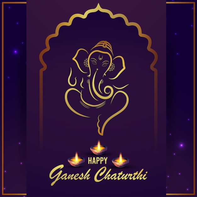 Happy ganesh chaturthi celebration background