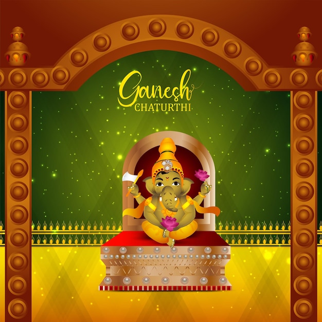 Happy ganesh chaturthi celebration card