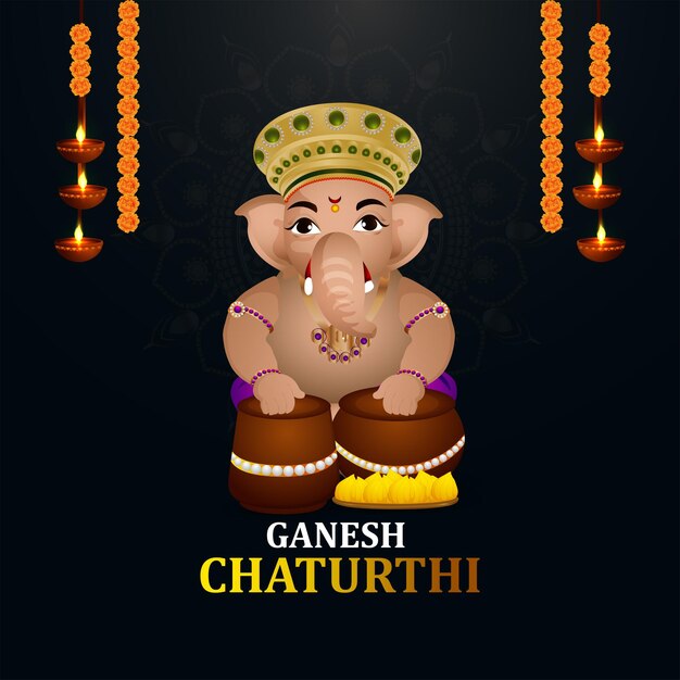 Happy ganesh chaturthi festival background