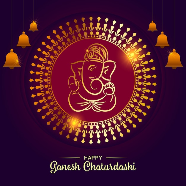 Happy Ganesh Chaturthi Festival design vector illustration