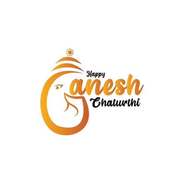 Happy Ganesh Chaturthi greeting vector illustration design