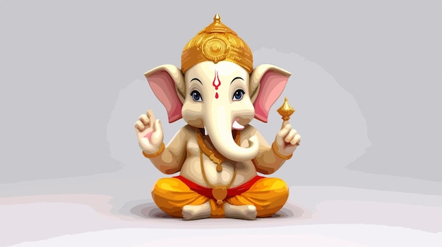 Vector happy ganesh chaturthi greetings vector illustration