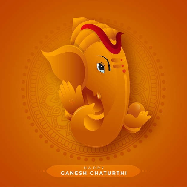 Vector happy ganesh chaturthi indian festival celebration background vector illustration