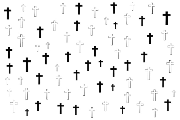 Happy good friday seamless cross pattern design