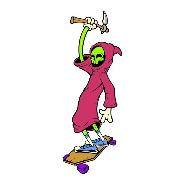 happy grim reaper cartoon