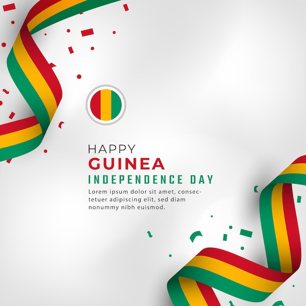 Vector happy guinea independence day celebration vector design for poster banner advertising greeting card