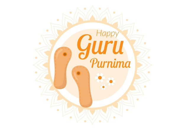 Happy Guru Purnima of Indian Festival Illustration