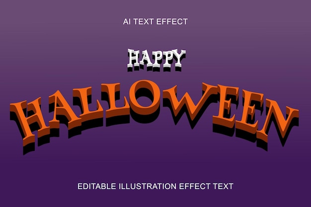 Happy Halloween 3D Text Effect