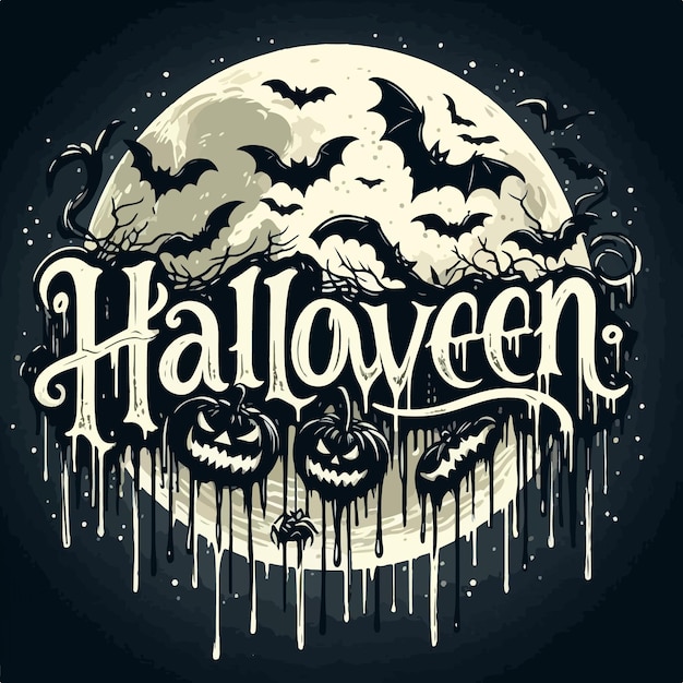 Happy Halloween background illustration concept