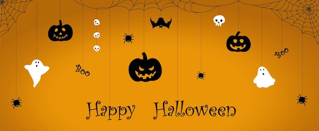 Happy Halloween background vector illustration. Happy Halloween banner, promotion or party invitatio