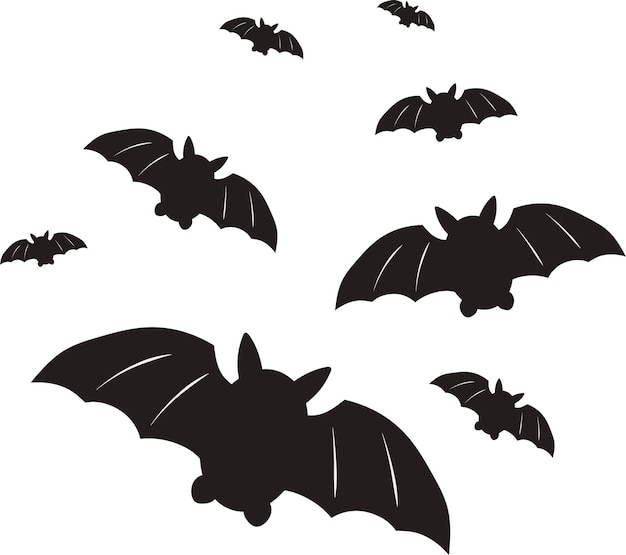 Happy Halloween Black Bat Illustration