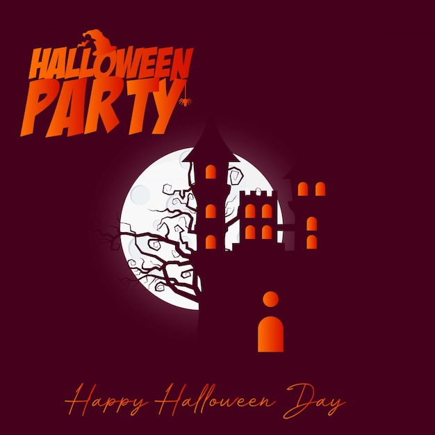 Happy Halloween brochure design vector