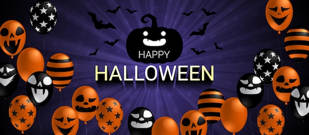 Happy Halloween celebration banner 